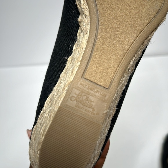 Life Stride Lioness Black Peep Toe Espadrille Wedges Heels Women’s Comfort Shoes - Picture 12 of 13